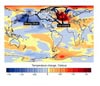 Bering Strait temperature change chart